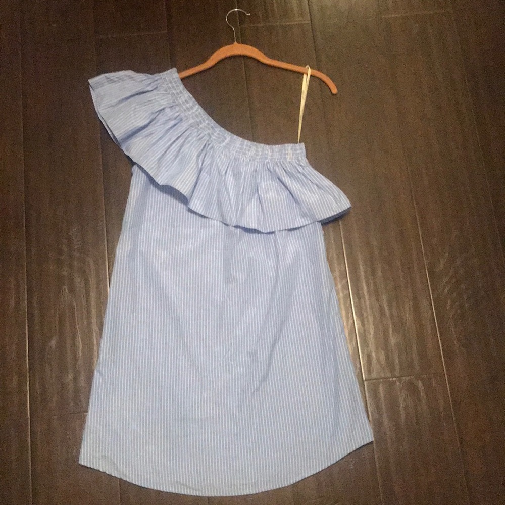 Sweet Wanderer One Shoulder Baby Blue Dress